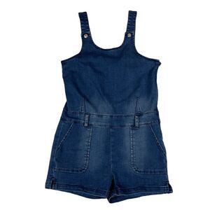 7 For All Mankind  Denim Shortalls Sunset Blue Girls Size Medium